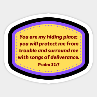 Bible Verse Psalms 32:7 Sticker